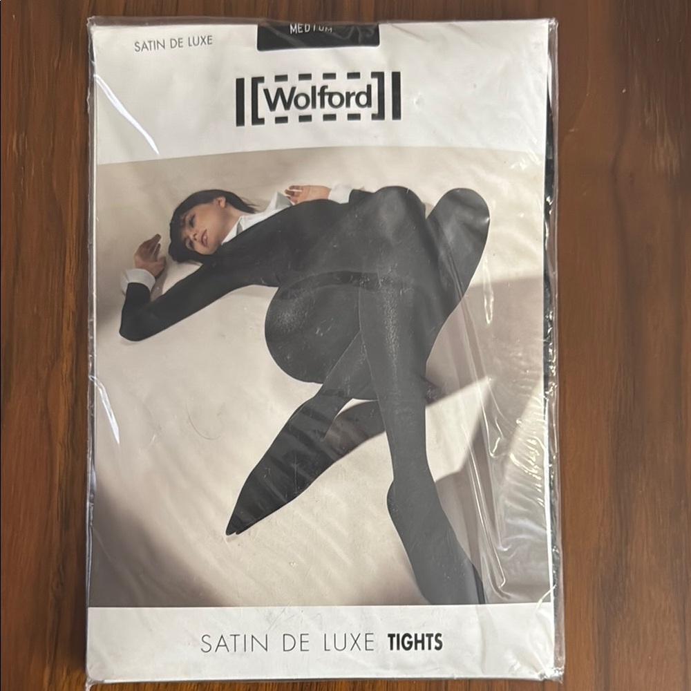Wolford Satin De Luxe Black Tights New
